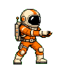 Orange astronaut Apollo